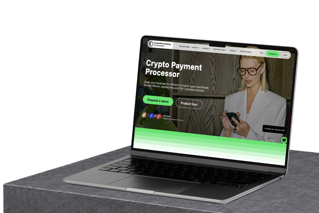 Кейс Обработчик криптоплатежей: имиджевая B2B-платформа для криптоинфраструктуры компании