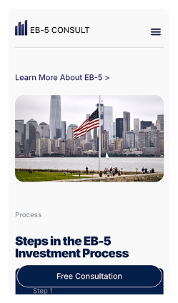 Кейс Виза EB-5: скриншот сайта, экран 9 из 10