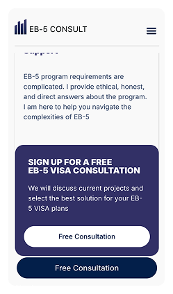 Кейс Виза EB-5: скриншот сайта, экран 7 из 10