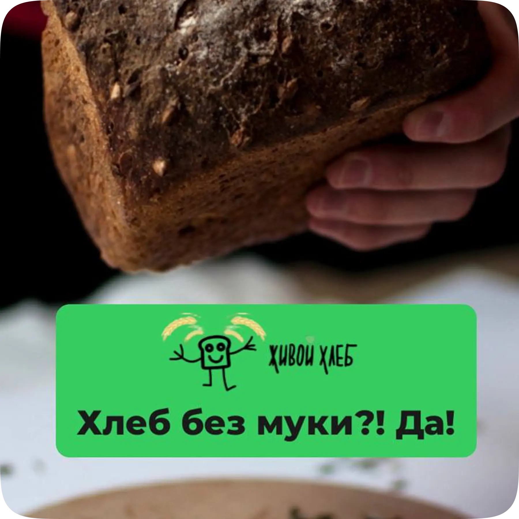 Рекламный креатив кейса «Живой Хлеб»: промо открытия новой точки пекарни в Instagram
