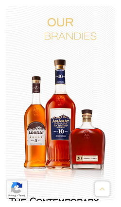 Кейс Ararat Brandy: скриншот сайта, экран 3 из 8